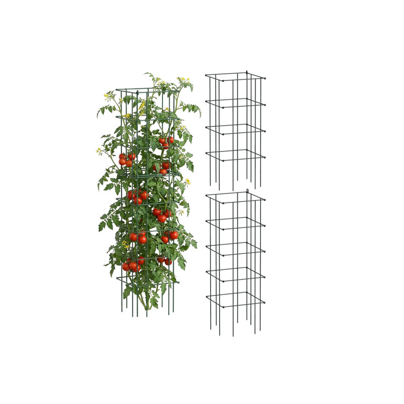 Cage à tomates carrée 14,5 po, 4 cages (ensemble de 2 tours)