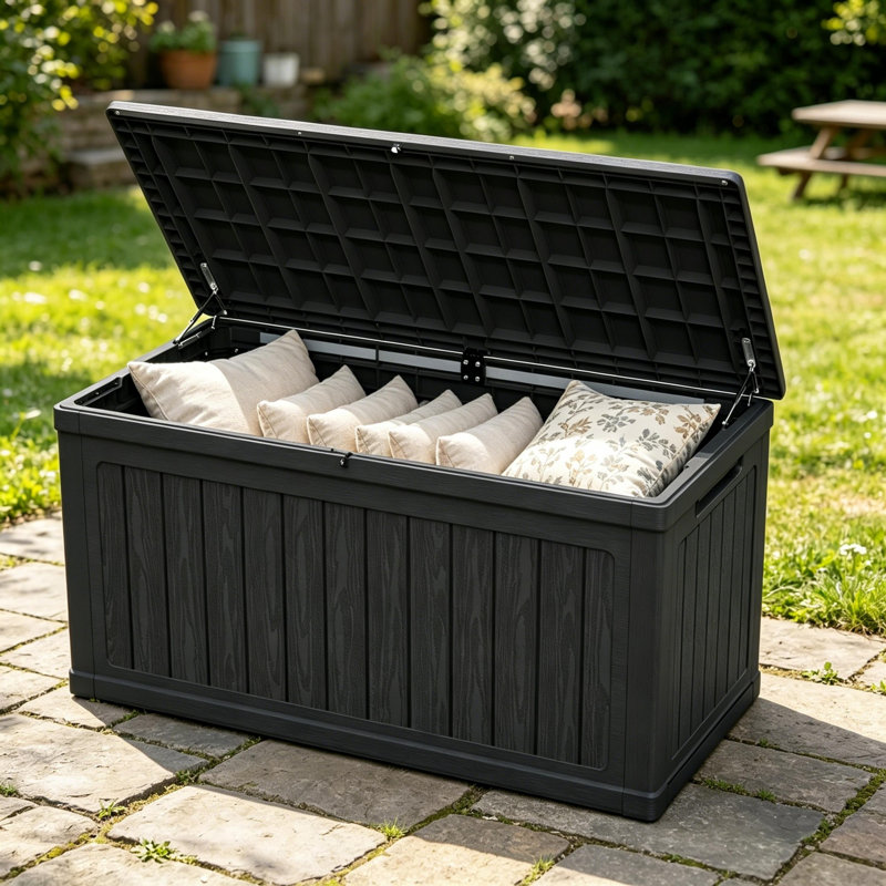 230 Gallon Large Outdoor Storage Xxl Deck Box Waterproof