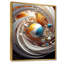«Distant Galaxy Turquoise - Abstract Spirals», art mural-1864070576-1864070538