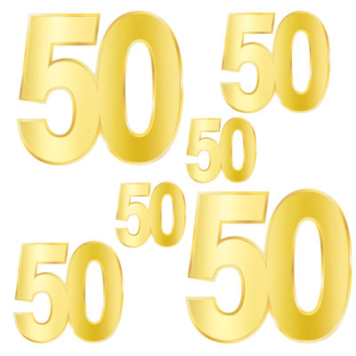 Fleuret 50 découpes d'anniversaire