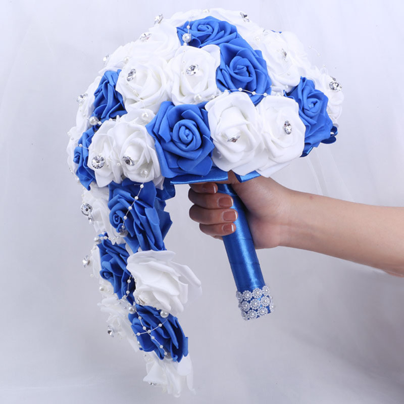Bouquet de mariage, Bleu