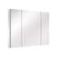 Grand miroir rectangulaire rectangulaire encastré ou mural sans cadre avec 3 portes et tablettes en verre-394848650