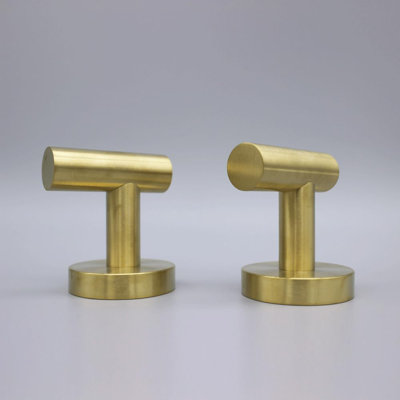 Brushed Gold Stainless Steel Towel Hooks, Wall Mounted SUS 304 For Bathroom, Kitchen, Garage - 2 Pack