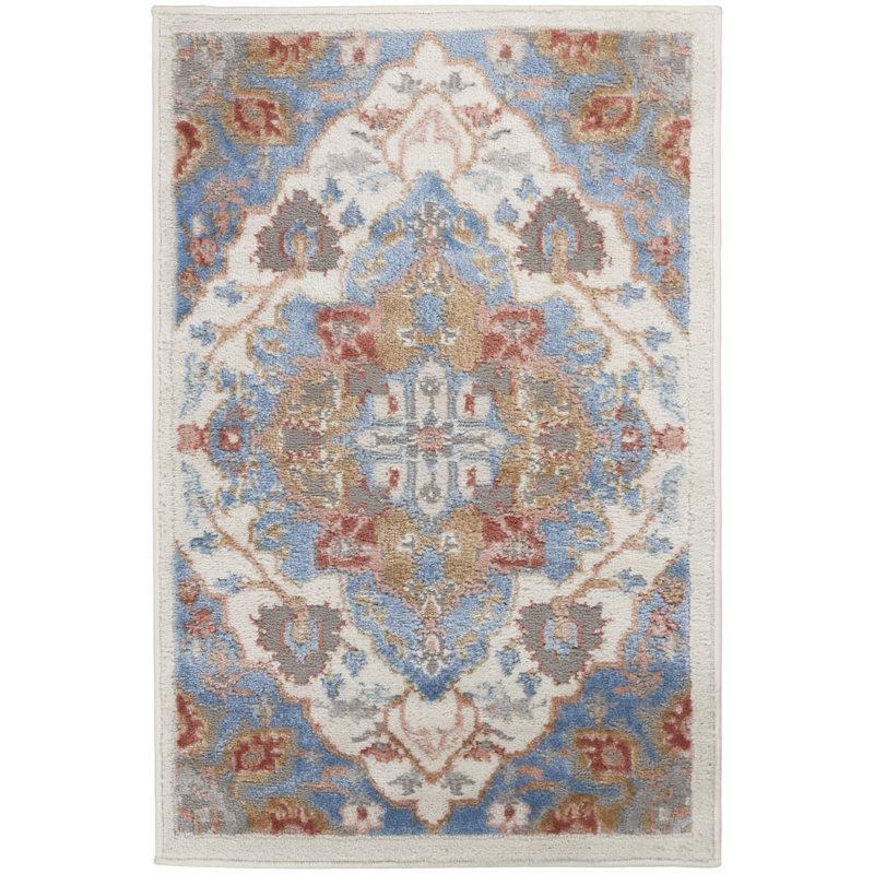 Tapis ivoire traditionnel Rheba, Rectangle 2 pi x 3 pi