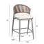 Tabouret de comptoir de 26 po de hauteur avec siège en forme de PE et 2 en gris mat - Design moderne