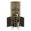 Armoire de bar Audra, six tablettes avec porte