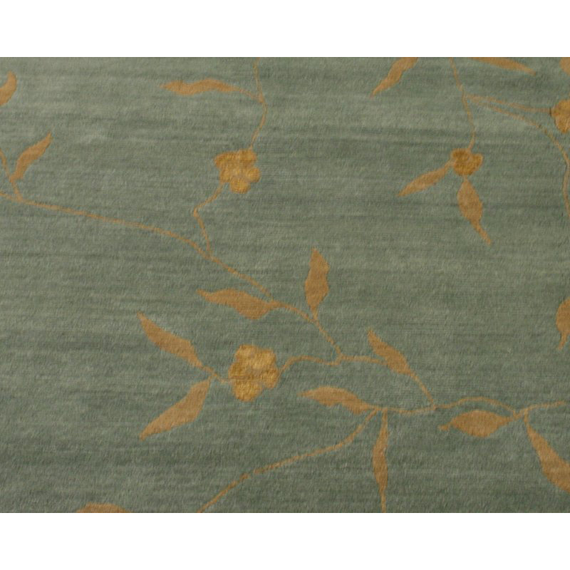 Climbing Floral Area Rug in Blue/Green/Yellow, Rectangle 8' x 10'