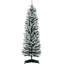 Arbre de Noël artificiel enneigé 5 pi, arbre de Noël mince avec branches réalistes et base