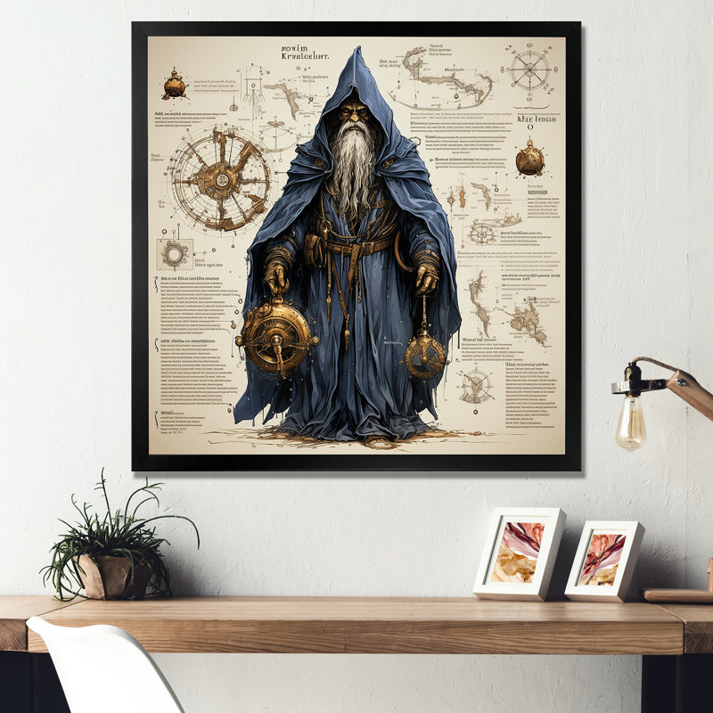 Schéma IV encadré sur toile, H 16 po x l 16 po x P 1 po, Cadre simple noir