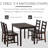 Nazworth 4 - Person Solid Wood Solid Wood Top Four Leg Dining Set