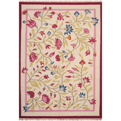 Wool Floral Indoor Rug