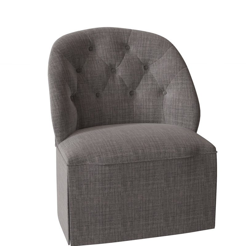 Chloe Slipper Chair, Gray