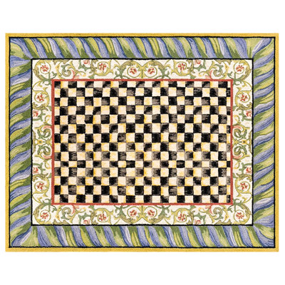 Courtly Check® Purple/Green Washable Rug