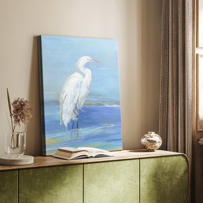 Wading Egret I -Gallery Wra envelopped Cavas