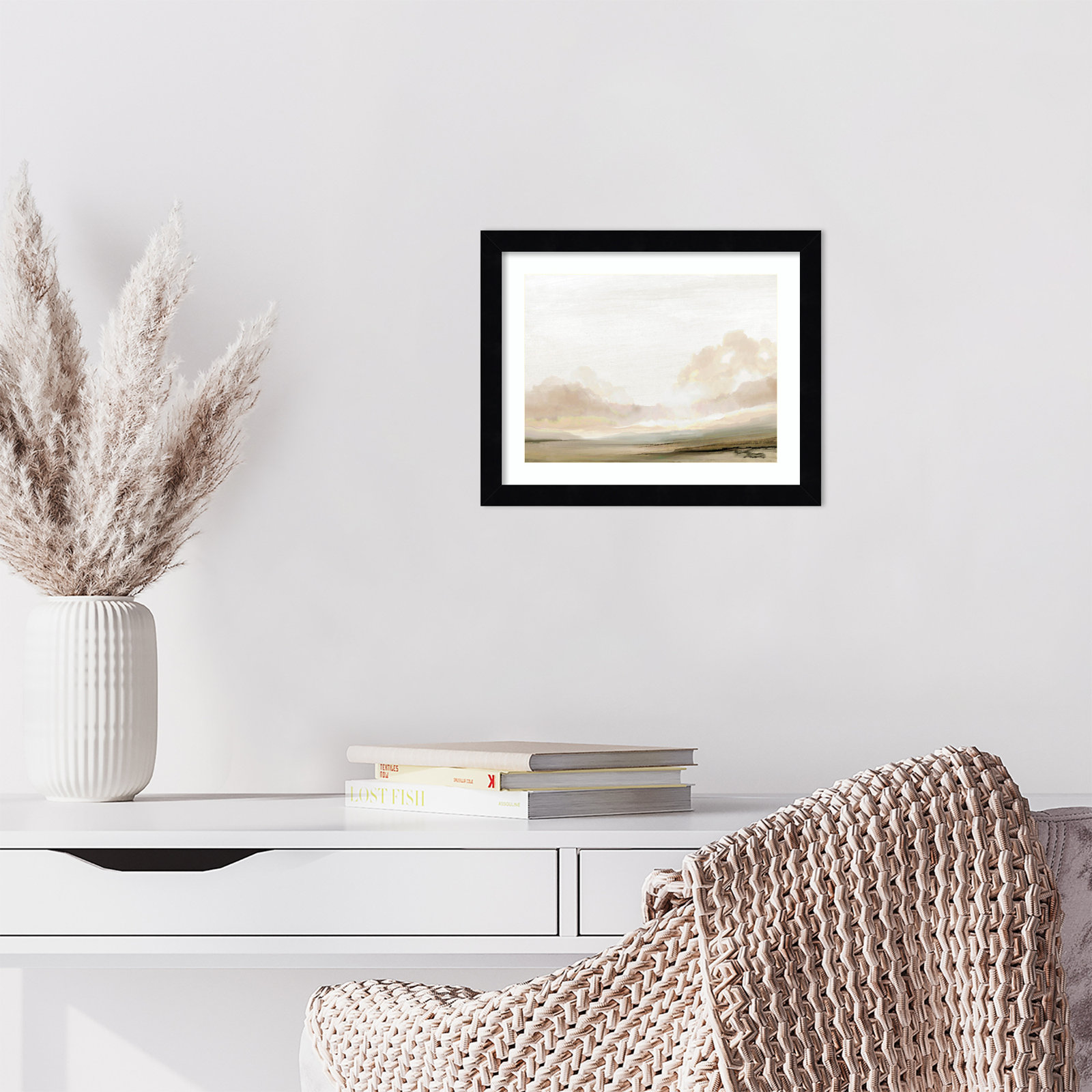 Southern Landscape by Dan Hobday, Black, 11" H x 13" W x 1" D