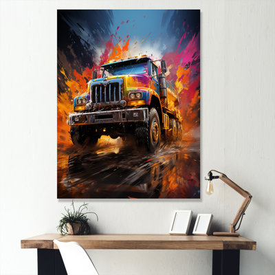 «Expressionist Monster Truck Fury I», reproduction d'art sur toile