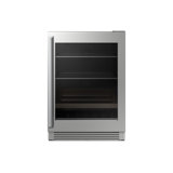 24" Undercounter Beverage Refrigerator Dual Zone, Panel Ready, Reversible