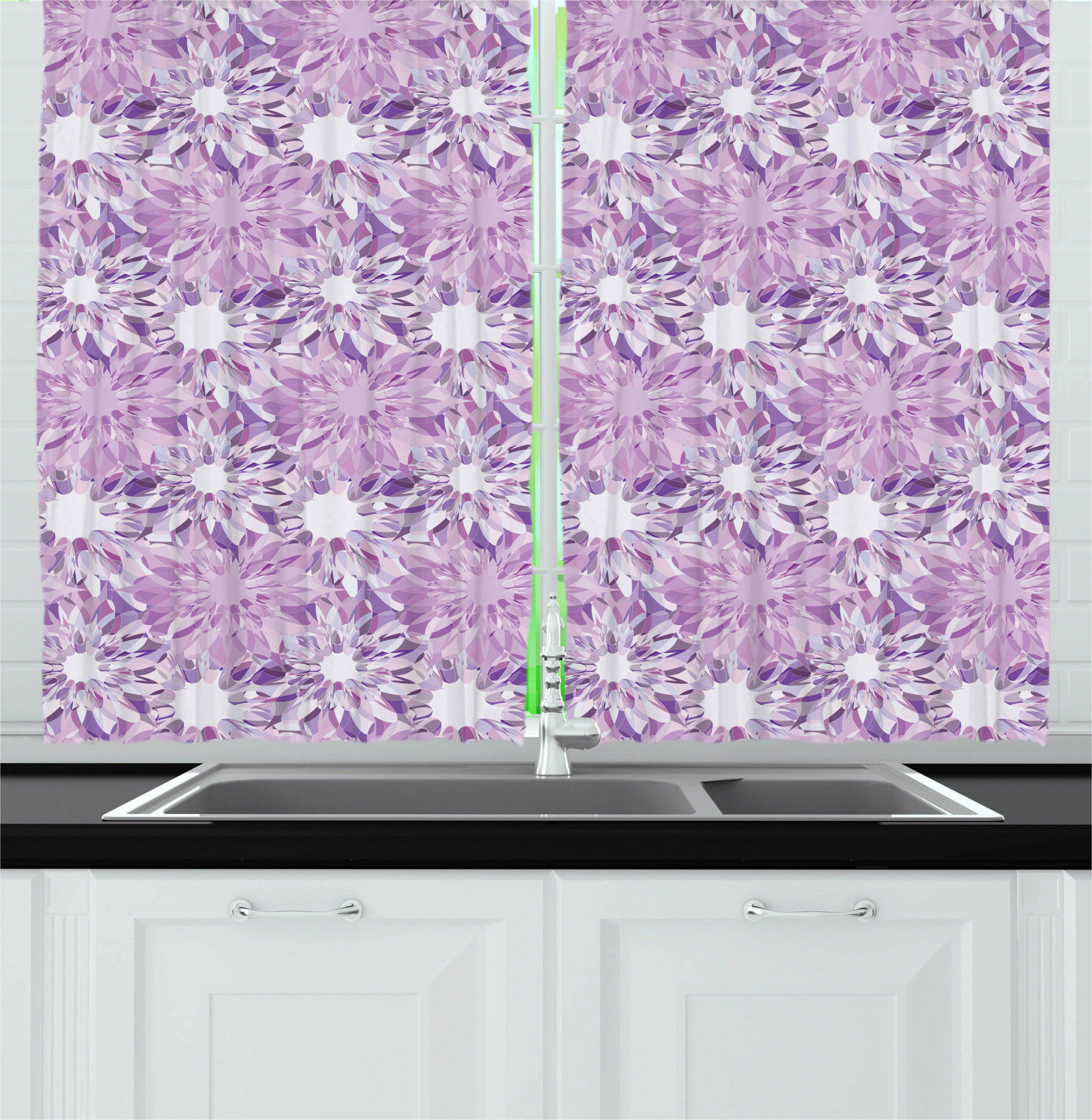 East Urban Home Mauve Kitchen Curtain | Wayfair