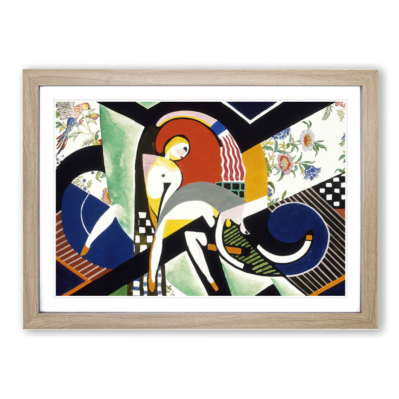 The Thundershower by Henry Lyman Sayen - Picture Frame Painting, 27cm H x 36cm W x 2cm D, Oak Framed