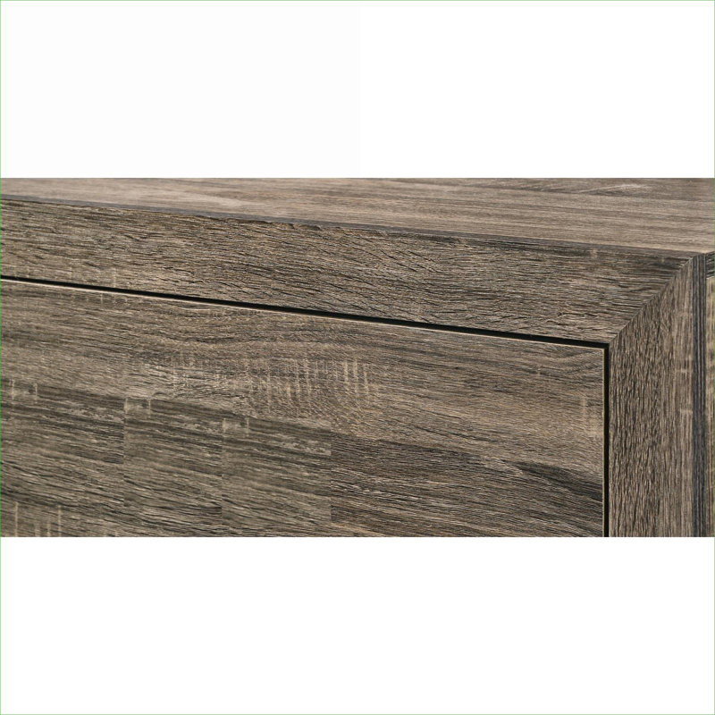 Upholstered Panel Bed Frame Contemporary Solid Wood King Size Classic Gray Bedroom Furniture