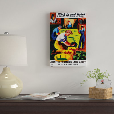 « wwii propagandas of femme faisant des corvées sur une toile », affiche rétro sur toile