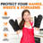 Cheer Collection Vinyl Oven Mitt Set-99703162