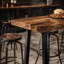 Table de bar 86 po extra longue 86 po, table de pub en bois massif à hauteur de comptoir, plateau étroit haut