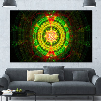 « brillante green fractal sphere », impression sur toile tendue