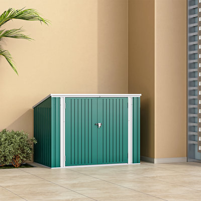 Pitched Roof Metal Garbage Shed