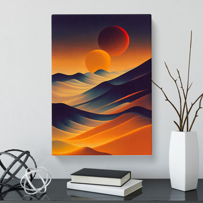 Dolins Sunset Field Painting - Wrapped Canvas