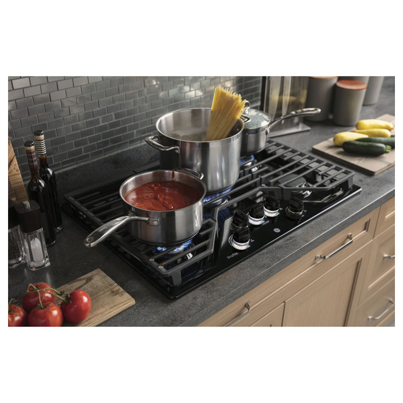 Ge Profile 30" Gas Cooktop with 5 Burners and Cast Iron