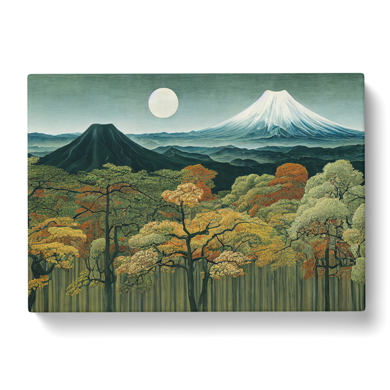 Retro Japanese Forest Vol.4 - Wrapped Canvas, 50cm H x 76cm W x 3cm D