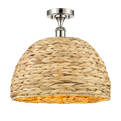 Ariol Rattan Semi Flush Mount