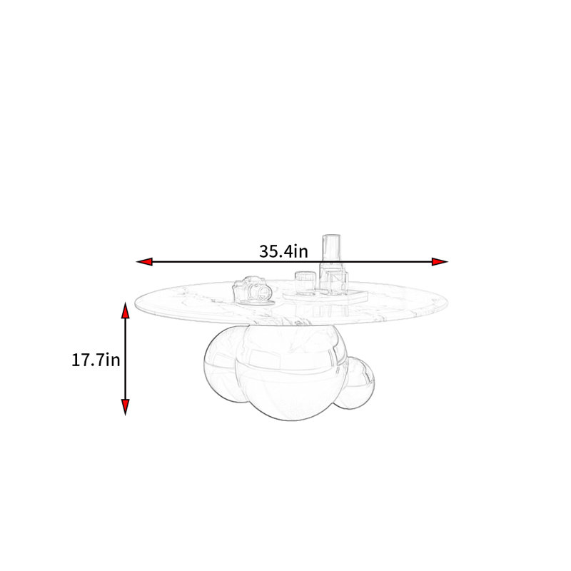 Italian Minimalist Style Coffee Table, White