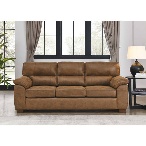 Ebern Designs Ornas 82.75'' Vegan Leather Sofa & Reviews | Wayfair