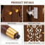 Armoire de coin rétro avec 2 portes creuses sculptées et 2 tablettes à niveaux-1767344540