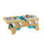 Building Bricks Play N Store Wooden Table with 200+ Bricks, Natural