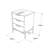 Roshaad Industrial Drawer Storage Unit, Brown & Grey, 21.3 x 27.6 x 17.5 inches | 100% Melamine Coated Particle Board, Metal Frame, Thickness: 0.7 inches | Stylish and Functional for Home or Office Organization