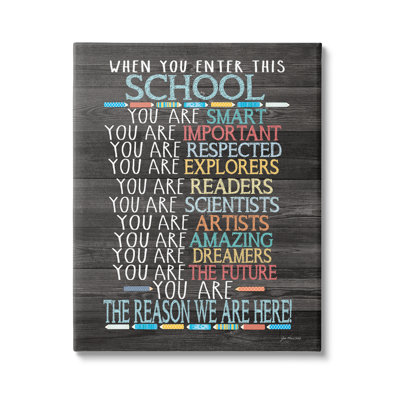 Quand vous entrez dans cette liste d'école par Jo Moulton - impression