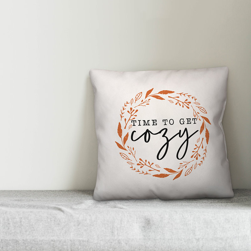  Coussin Time to Get Cozy, 16 po x 1 po