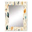 Analeece, beige antique, minimalisme rétro, motif bohème - miroir mural boho, miroir décoratif boho, impression d'art en métal-707649686