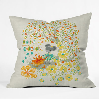Our Love Grows Endlessly Polyester Throw Pillow