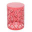 Table en métal de couleur corail pour l'extérieur