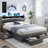 Storage Bed with Modern Platform, Built-In USB Charging & LED Lighting with RGB Options-1587627137-1587627136