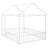 Schererville Metal House Style Floor Bed with Canopy and Guardrails-1553846320-1553846324