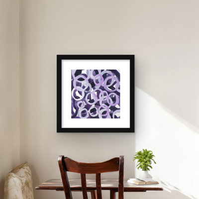 Abstract Purple Rings - Framed Matted Print for Home Decor