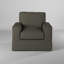 Fauteuil pivotant en polyester de 40 po de large Gauvin-1219745767