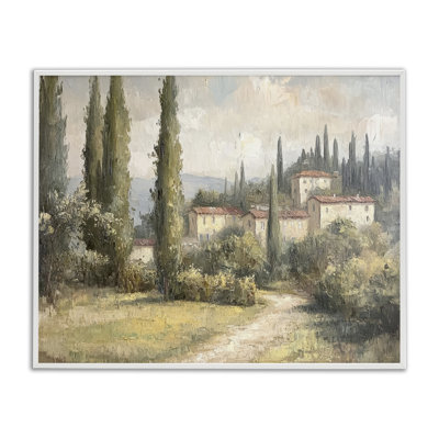 Villa Hidden in Trees Framed Giclee, design by Petal Prints Design