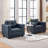 38” Wide Faux Leather Armchair(Set Of 2)-1222084750