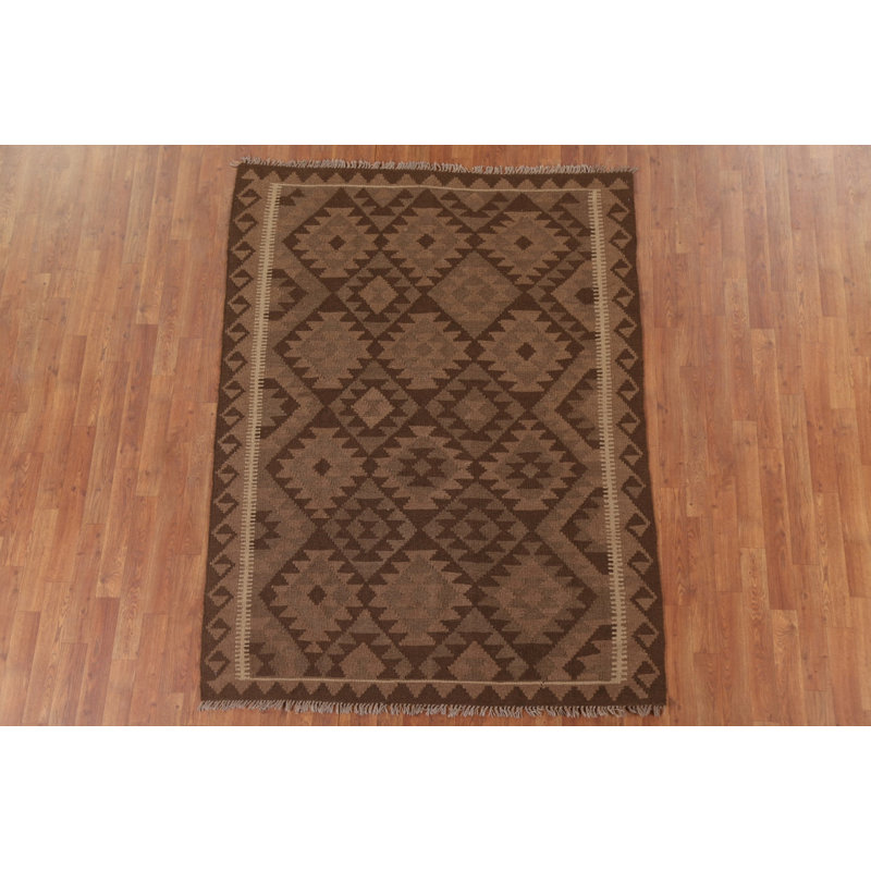 Tapis oriental brun Kilim 5 x 7
